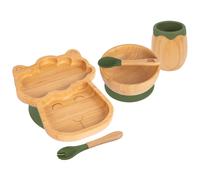 5pc Bamboo Llama Baby Weaning Set Tiny Dining Olive One Size