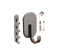 5PC Black Magnetic Hooks for Refrigerator,Heavy Duty Strong Magnets with Hook,Multi-Purpose Storage Hooks,Bathroom Hanger Storage No Drilling for Kitchens,Fridge,Door,Locker,Garages and Camping