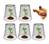 5PC Chicken Wire Cloche Plant Protector, Cloches for Growing Vegetables, Metal Plants Cage Protector, Seedling Maintenance Cover, Chicken Wire Protection Basket, Prevent Animals