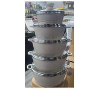 5PC Die Cast Non Stick Stockpot Cooking Pan Pot Set Cookware Induction Casserole