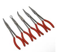 Neilsen CT3007 3007 5 Piece 11" Long Reach Pliers Set, Red