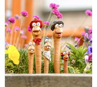 5pc Garden Worms Family Ornaments Miniature Set Resin Decorative Figurines Plant