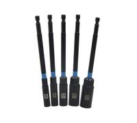 5PC Hex Nut Driver Set 6-14mm, 150mm Socket Wrench Extension for Impact Drill, Magnetic 1/4 Inch Shank Adapter for Auto Repair DIY(6-14mm)