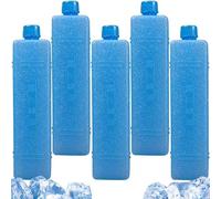 5Pc Ice Blocks for Cool Bags | Ice Packs for Cool Box | Reusable Lunch Box Ices Pack with Leakproof Lids | Long Lasting Freezer Blocks Ices Crystal Boxes for Refrigerator & Cooling Fans