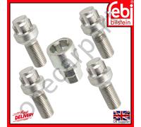 5pc Locking Wheel Nut Bolt Kit Febi 27056 B 529 Fits Audi 80 90 100 200