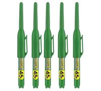 5pc Long Nib Marker Pen,Tracer Pencil,45mm Extra Length Tip for Precise Marking Refillable Water Construction Marker Carpenter Pen for Woodworking & Plumbing,for Walls, Wood, Glass, Metal(Green*5)