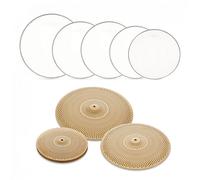 5pc Low Volume Cymbal and Mesh Head Rock Pack by Gear4music Gold