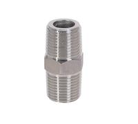 5pc Male to Hex Nipple Threaded Reducer Pipe Fitting - Durable Stainless Steel 304 for Reliable Connections(3/8'')