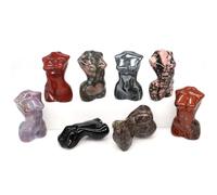 5pc Male Women Mushroom Lady Model Penis Statue Natural Random Stones Crystal Figurine Crafts Home Decor Love Gifts,Women Model 2