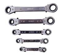 Am-Tech Offset Ring Ratchet Spanner Set K1525 - 5 Pieces