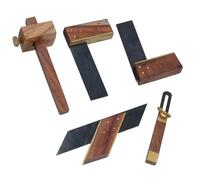 5pc Mini Craft Woodworking Model Tools Carpenter Brass Hardwood Wood TE200