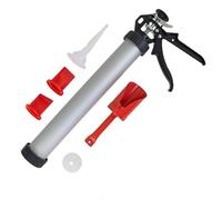 5pc Mortar & Grouting Gun Set, Professional Cement Applicator Brick Pointing Tool Kit, Tile Grout Applicator with Die Cast Handle for DIY Home & Construction Use