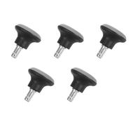 5pc Office Chair Fixed Caster PU Rubber Wheels for Stable Seating Use | Steel and Metal Construction, Floor Protection, Easy Installation, Bearings Included, for Gamers, Managers, Salons