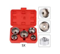 5PC Oil Filter Wrench Remover Socket Set 3/8" Drive 24,27,32,36,38m