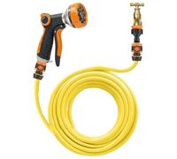 5pc Outdoor Dog Shower Kit Including 2.5M Garden Hose Pipe, Hosepipe Connector, Tap Connector and Spray Gun - Dog Hose Shower Outdoor Pet Wash Station for Muddy Animals - Pet Cleaning Accessories