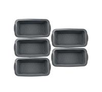 5PC Oversized Silicone Ice Cube Mold - Extra Large Ice Crate & Bucket for Freezing - Perfect for Parties Cocktails and Ice Baths (Grey)