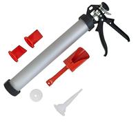 5pc Professional Mortar and Grouting Gun Set Heavy Duty Wall Floor Brick Cement Applicator Tool Plunger Tile Pointing Kit with Nozzles