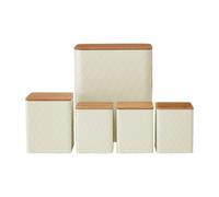 5pc Rhombus Storage Set, Cream