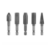 5pc Rotary File Set Hex Shank 6mm - Electric Carving Burr for Die Grinder, Soft Metal Filing, Woodworking