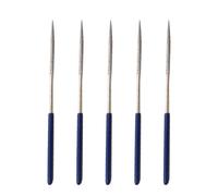5PC Round Emery Needle Files Industrial Cutting 5pcs Plastic Metal 5Pc Round Suitable for Storage Woodworking and Other Applications (5pcs Blue)