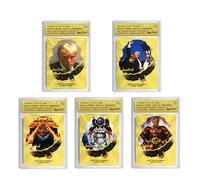 5pc/Set 47th United States President Donald Trump Rating Card Trump Victory Trading Gold Foil Card Collected Fans Gift