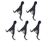 5pc Squid Jigs Soft Baits Silicone Artificial Swimbaits Fishing Tackle Floating Lures 10cm 4.8g