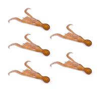 5pc Squid Jigs Soft Baits Silicone Artificial Swimbaits Fishing Tackle Floating Lures 10cm 4.8g