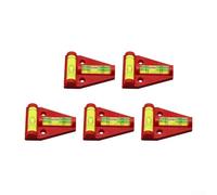 5PC T-Type for Level with Horizontal Bubble - Triangle Measuring Tool for Leveling, Compatible with Wall Decoration, Tile Fix(RED)
