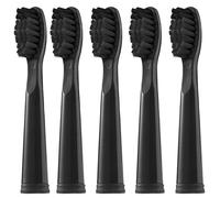 5pc Toothbrush Heads,Compatible with FW-D7/D8/D1/D3, FW507/508/551/917/959 (Bamboo Charcoal Black-Hard)