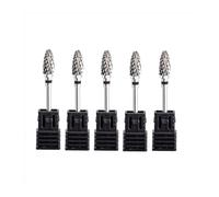 5pc Tungsten Carbide Nail Burr Set, 2.35mm Shank, C/M/F/XF/XC | 6×14mm Manicure Drill Bits for Electric Nail Drill Machines, 5-Piece Set(5pcs-xc)