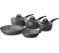 5pce Pan Set Tower T81276 Forged with Non Stick Cerastone Coating in Grey