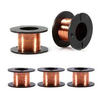 5PCS 0.1mm Diameter Enameled Copper Wires, Length 12m Copper Winding Wire Enamelled Repair Coil for Precision Motherboard Connecting or Soldering Purpose
