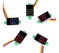 5pcs 0.36 Inch Digital DC Voltmeter, Three - Wire LED Volt Meter with Reverse Polarity Protection, 0-100V Voltage Monitor for Automotive Marine RV Battery System