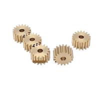 5PCS 0.4M 16/17/18/19/20/21/22 Teeth Copper Small Spur Gear 1.5/2/3/4mm Bore 4mm Thickness(17 Teeth-4MM Thick)