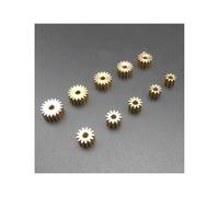 5Pcs 0.4M Brass Gear Spur Pinion Mechanical Small 0.4 Modulus Bore Aperture 2MM 1.98MM 2A 9/10/11/12/13/14/15/16/17/18 Teeth(0.4M13T2A)