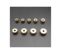 5Pcs 0.4M Brass Gear Spur Pinion Mechanical Small 0.4 Modulus Bore Hole Aperture 2MM 1.98MM 9/10/11/12/13/14/15/16/17/18 Teeth(0.4M15T2A)