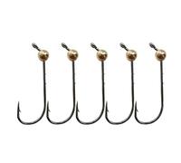 5pcs 0.5-4g Copper Head Micro Fishing Hooks, Crank Jig Soft Worm Lure Accessories(4g)