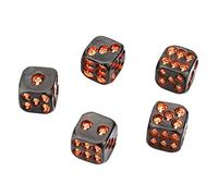 5Pcs 0.7In Dices Game Props Educational For Children Original Golden Silver Color Round Corner Digital