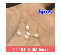 5pcs 0. Gear 7/9T Teeth Toy RC Model Car Drone 0.8mm/1mm Shaft Coreless electronic starter Transmission Pinion Gear ICXLPMC(9 Teeth 1mm)