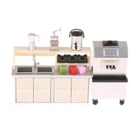 5pcs 1/12 Bakery Shop Accessories with Realistic Oven & Pastry Display for Scene Creation Doll House Miniature Convenience Store Model
