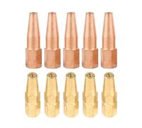 5pcs 1# 2# 3# 4# 5# H01-2 Gas Brazing Torch Nozzle Torch Tip Oxygen Welding Pure Copper Propane Acetylene Welding Accessory(Size:Acetylene Version)