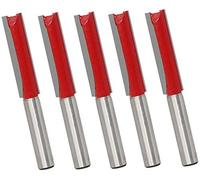 5PCS 1/2'' Shank Double Blade Straight Router Bits Woodworking Cutter Bit Tool Kitchen Worktop Router Cutter Bit