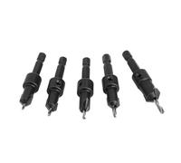 5pcs 1/4 Hex Shank HSS Countersink Woodworking Router Bit Set Milling Cutter Screw Extractor Demolition