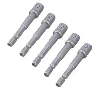 5Pcs 1/4inch Socket Adapter Drill Bit Set Nut Driver Power Extension Impacts Hexagon Shank Adapter Drills Wrench Sleeve Secure Attachment