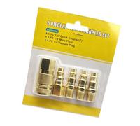 5Pcs 1 / 4Inch Threaded Quick Connector Adapter Couplings Replacement for Pneumatic Compressor Accessories Air Propelled Tool Connectors