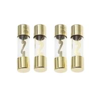 5PCS 10 * 38 Gold Plated Glass AGU Fuse Fuses Pack Car Audio Amp Amplifier 10A 15A 20A 25A 30A 40A 50A 60A 70A 80A 100A(25A)