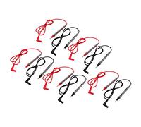 5pcs 1000V 10A Multimeter Probe Wire Pen Set, Ammeter Test Leads with Plated Tips, Red Black Silicone Cables for Digital Multimeter Testing