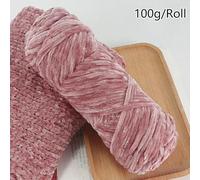 5Pcs 100g/Roll Chenille Velvet Yarn 3mm Thick Knitted Crochet Velvet Super Plush Wool Soft Baby Blanket Suitable for DIY Hat Scarves
