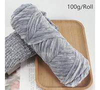 5Pcs 100g/Roll Chenille Velvet Yarn 3mm Thick Knitted Crochet Velvet Super Plush Wool Soft Baby Blanket Suitable for DIY Hat Scarves