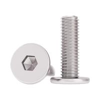 5pcs-100pcs CM M1.6 M2 M2.5 M3 M4 M5 M6 M8 304 Stainless Steel Hex Hexagon CM Socket Ultra Thin Super Flat Wafer Head Screw Bolt(X8mm)